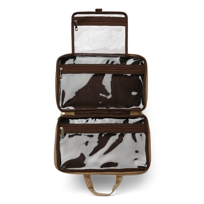 BEIGE STRIPE VANITY ORGANISER