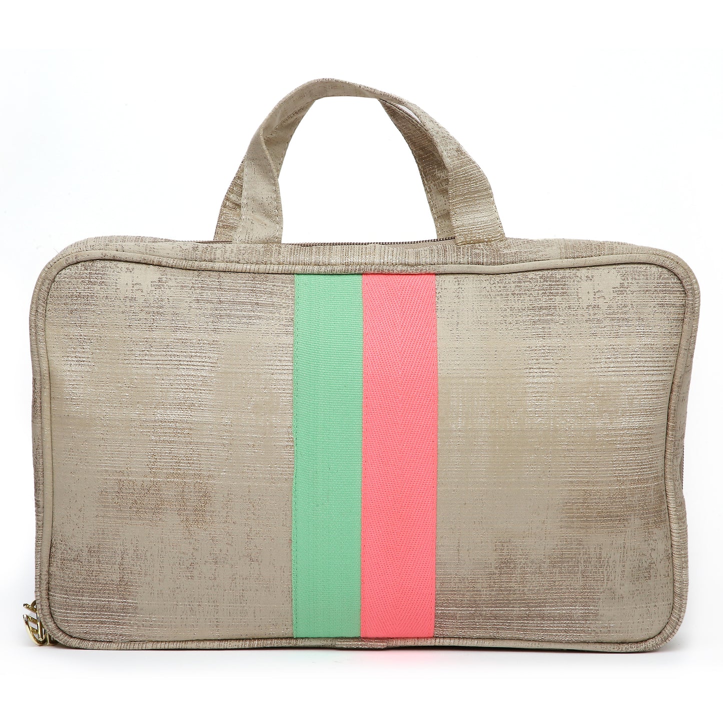 BEIGE STRIPED ORGANISER