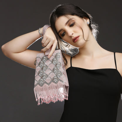 Rayna Pink embellished Handbag