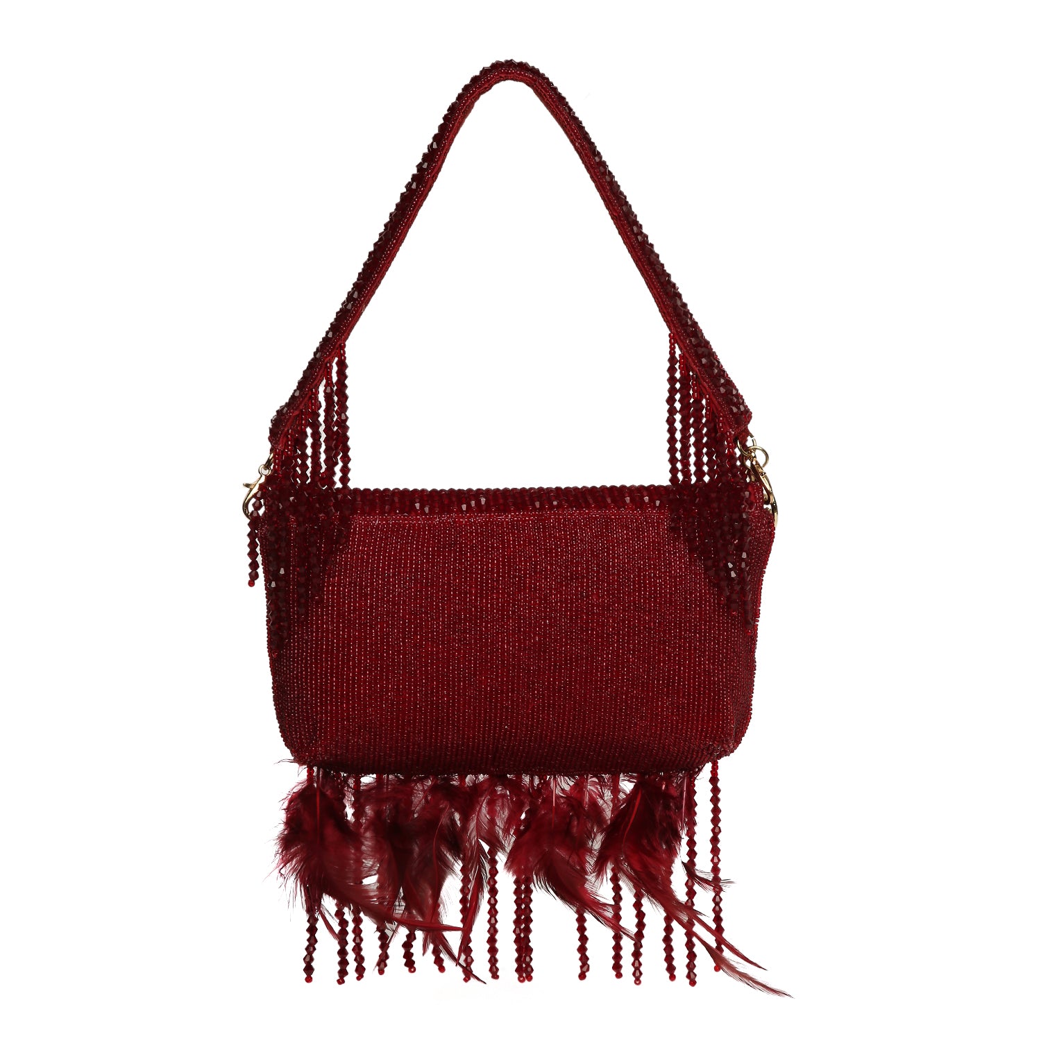 ladies red clutch bag