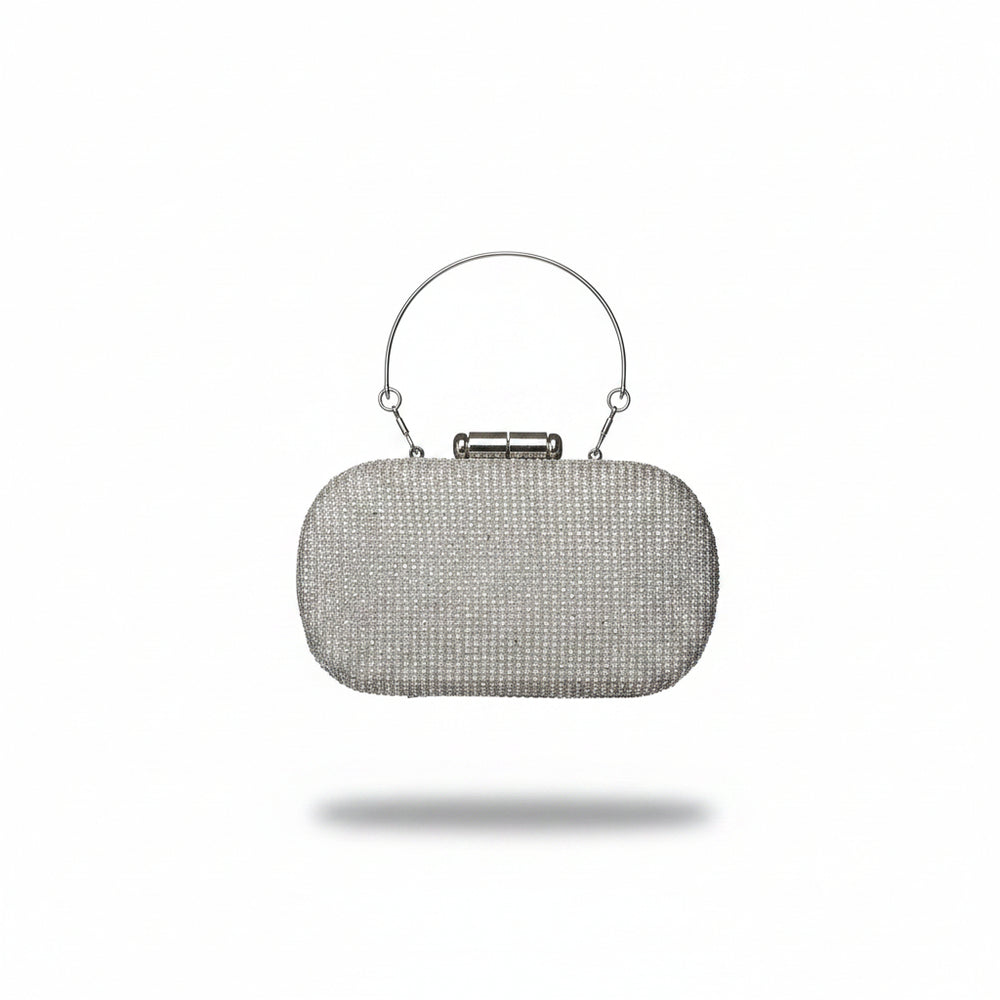 Juniper Silver embellished clutch