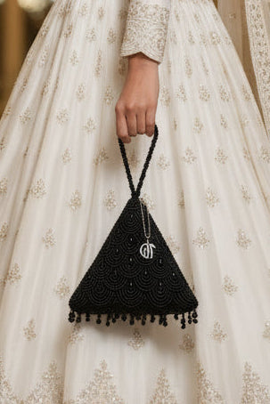 Tiara Black triangle Handbag