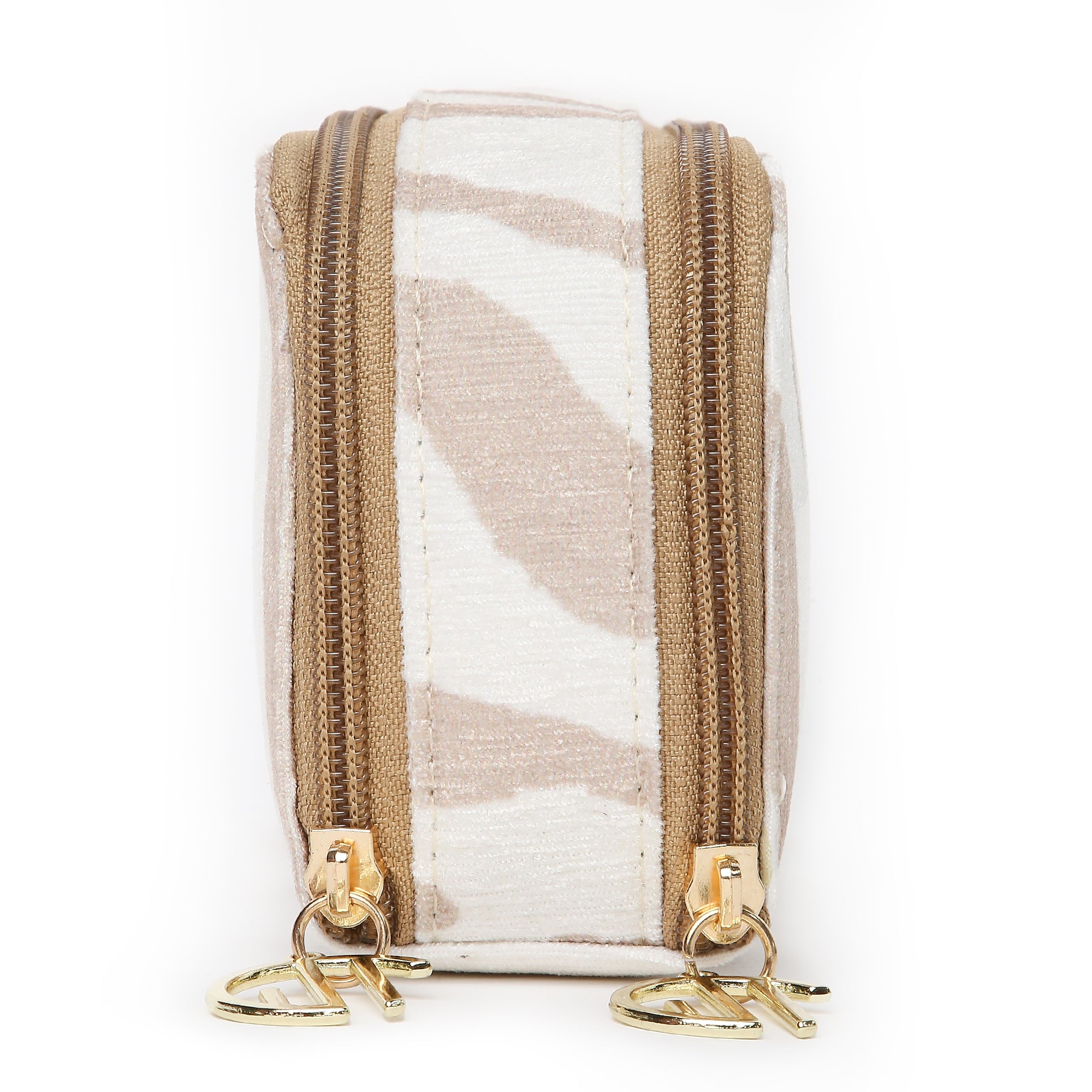 WHITE BROWN ZEBRA PRINT SUNGLASS COVER