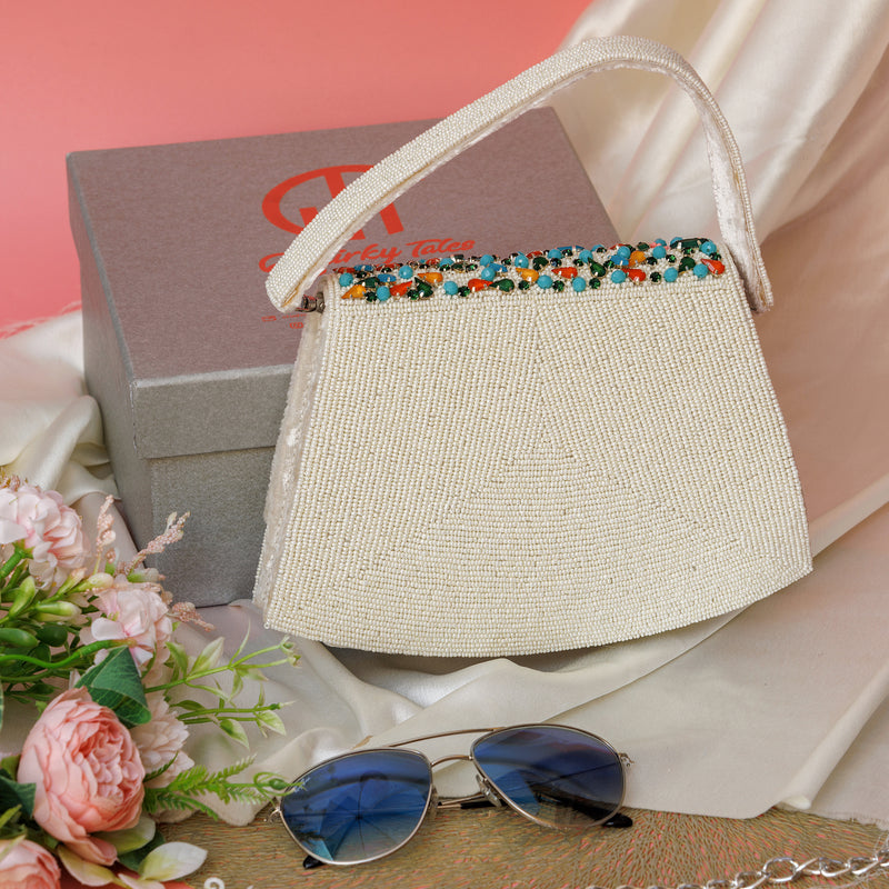Elara White Handbag