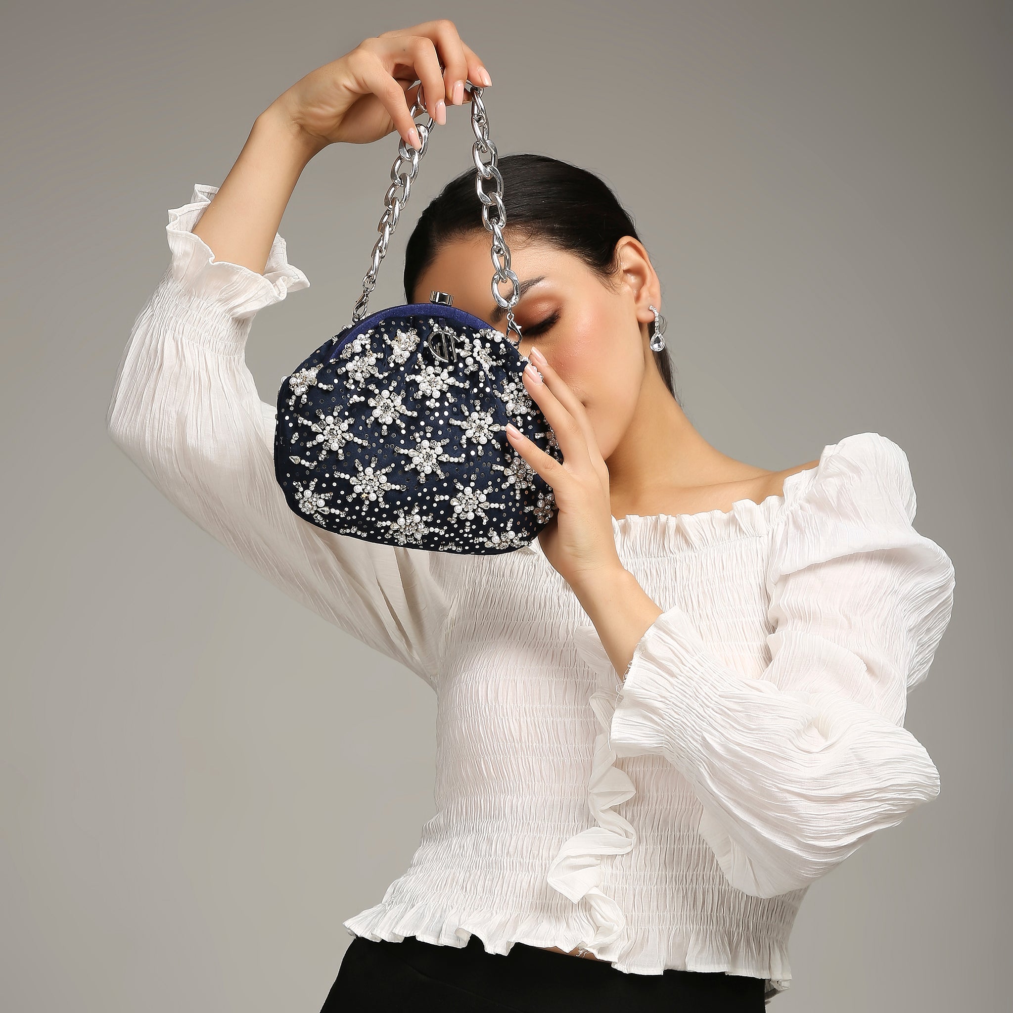 Heer Blue Purse handbag