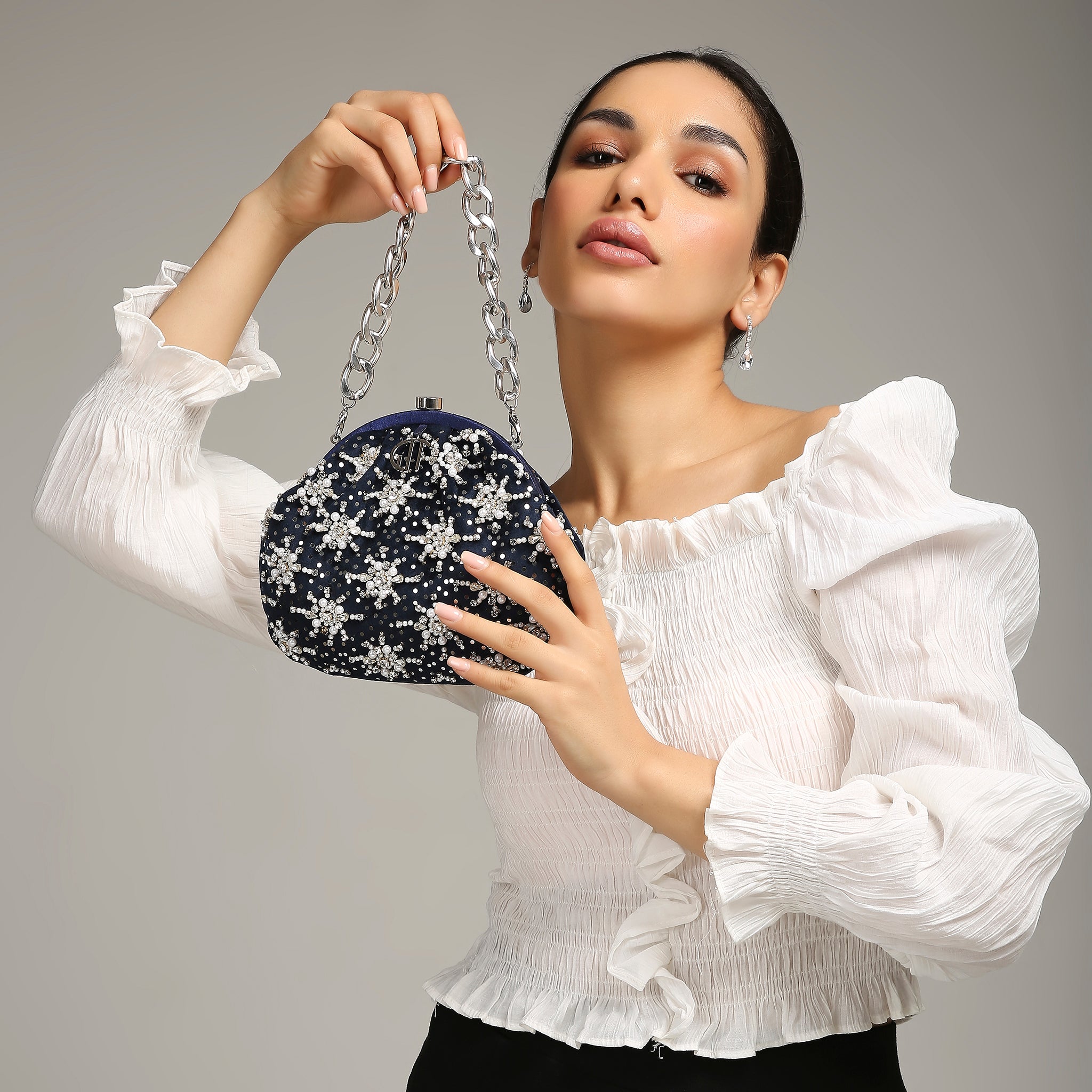 Heer Blue Purse handbag