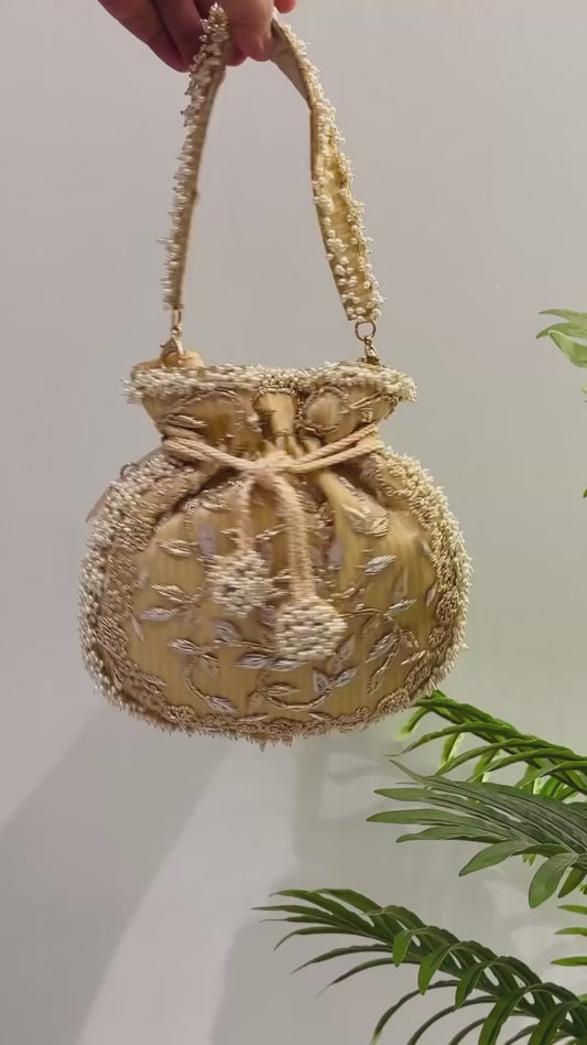 Gold Zardozi Potli