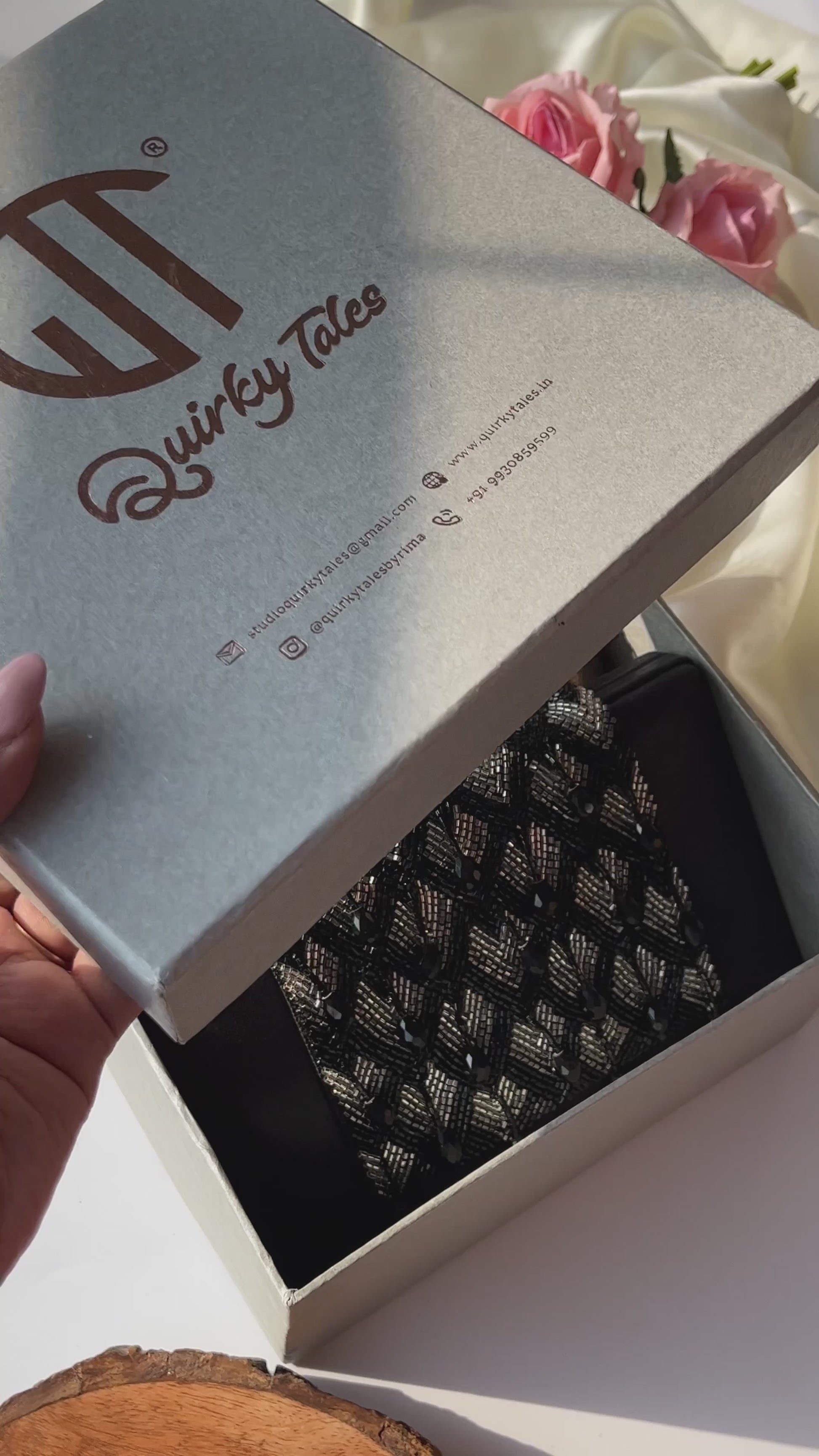 Chloee Rosegold Box Clutch