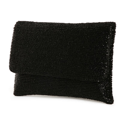 womens black designer clutch bag