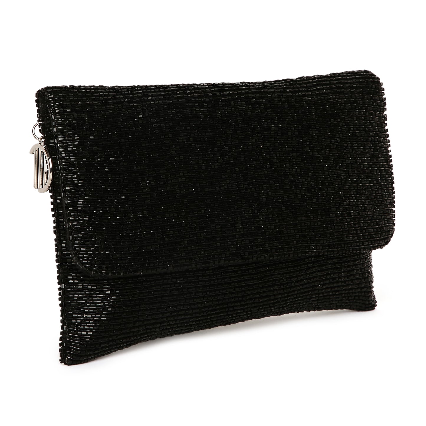 womens black designer clutch bag