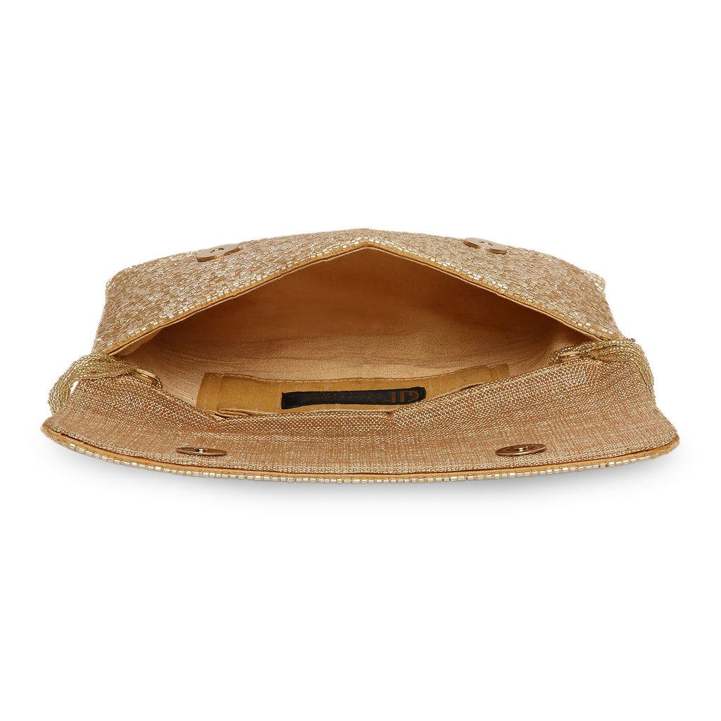 women's Gold clutch bag