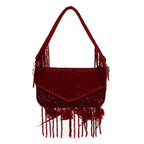 ladies red clutch bag