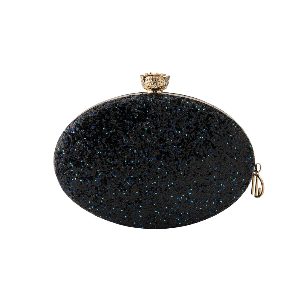 Elisa Oval Blue Clutch bag
