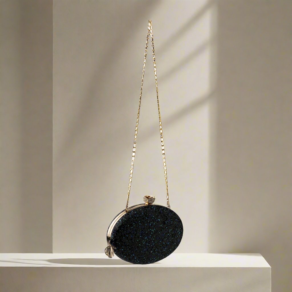 Elisa Oval Blue Clutch bag