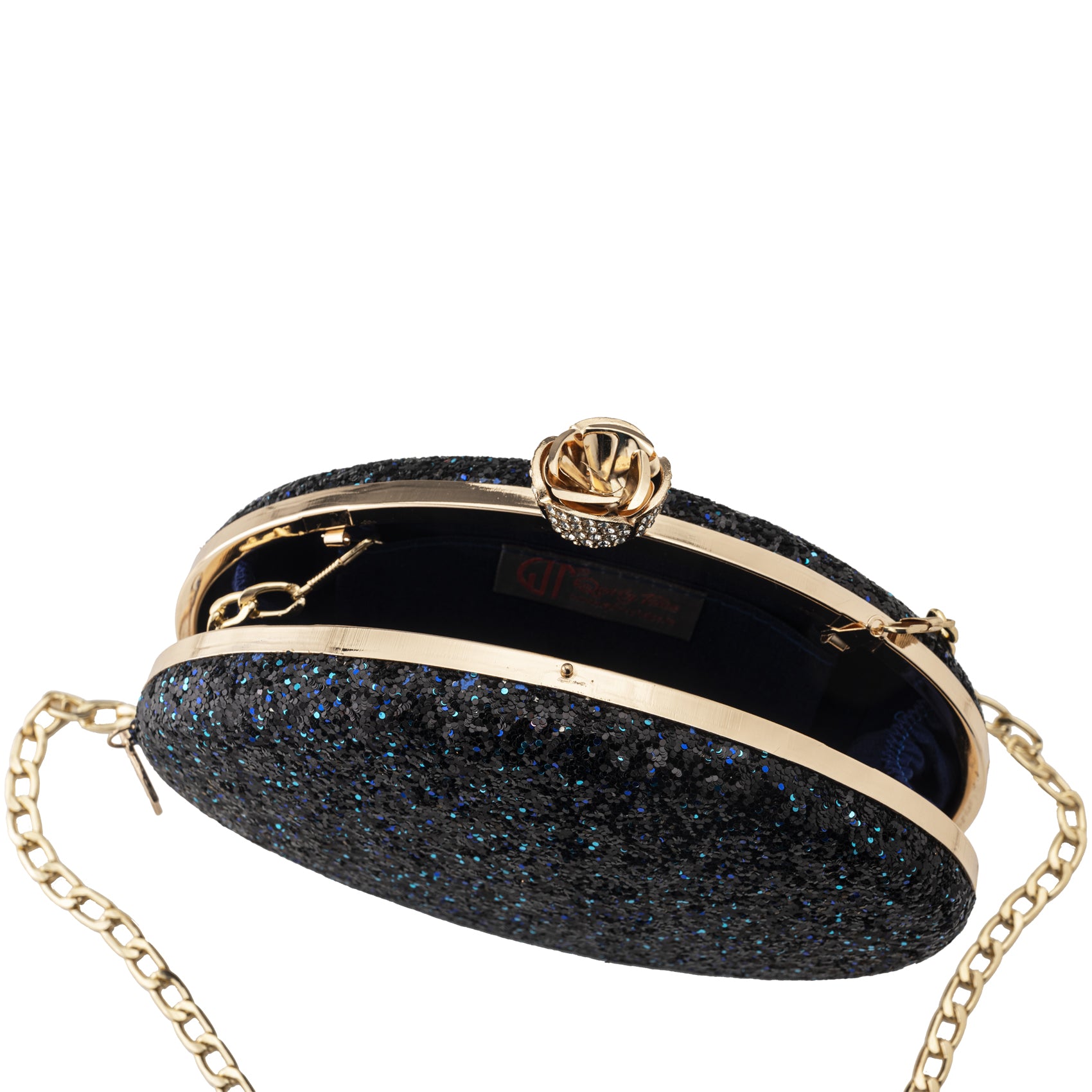 Elisa Oval Blue Clutch bag