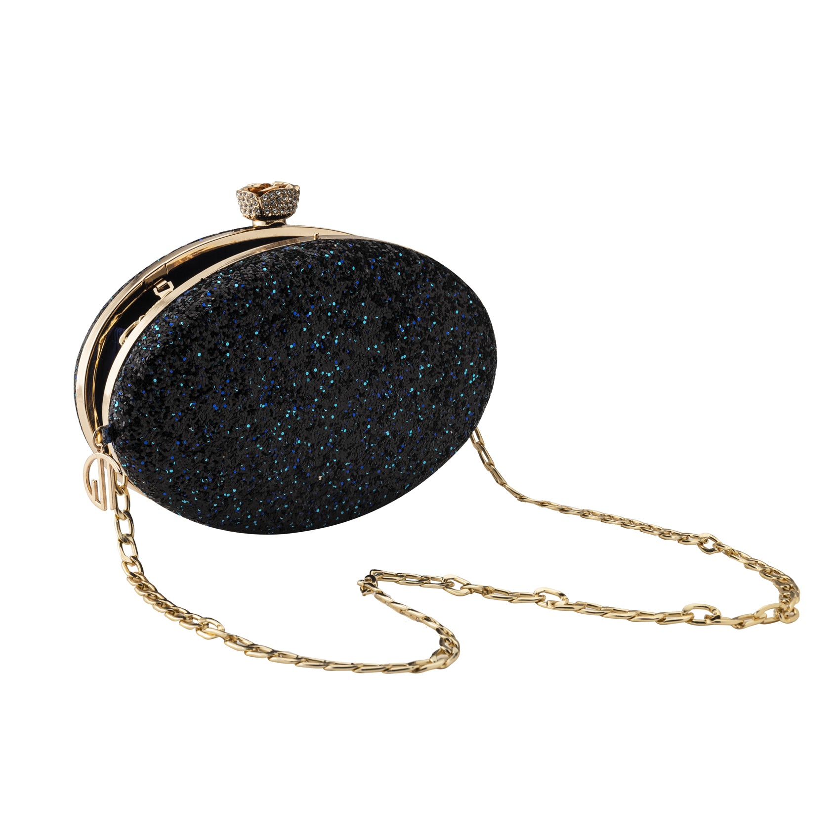 Elisa Oval Blue Clutch bag