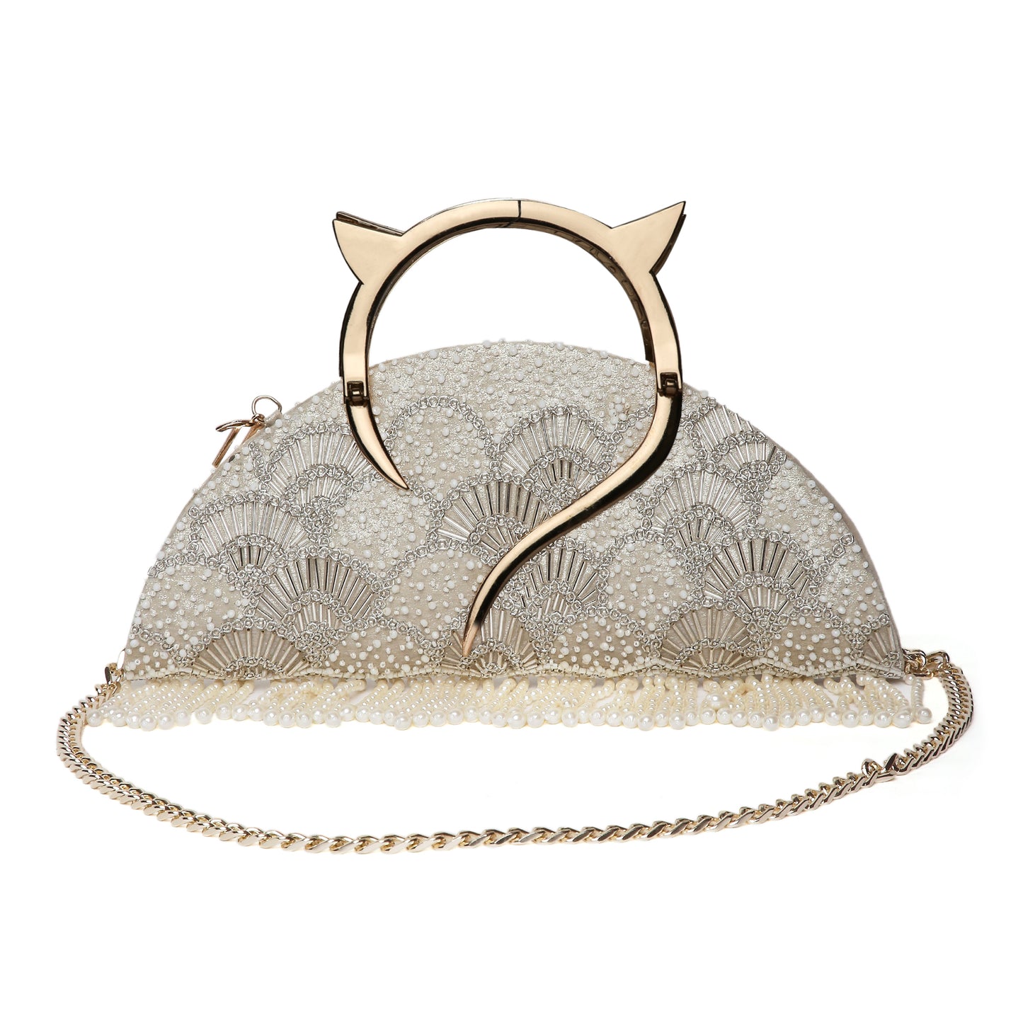 Thea Gold Halfmoon handbag