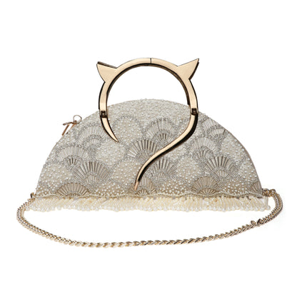 Thea Gold Halfmoon handbag