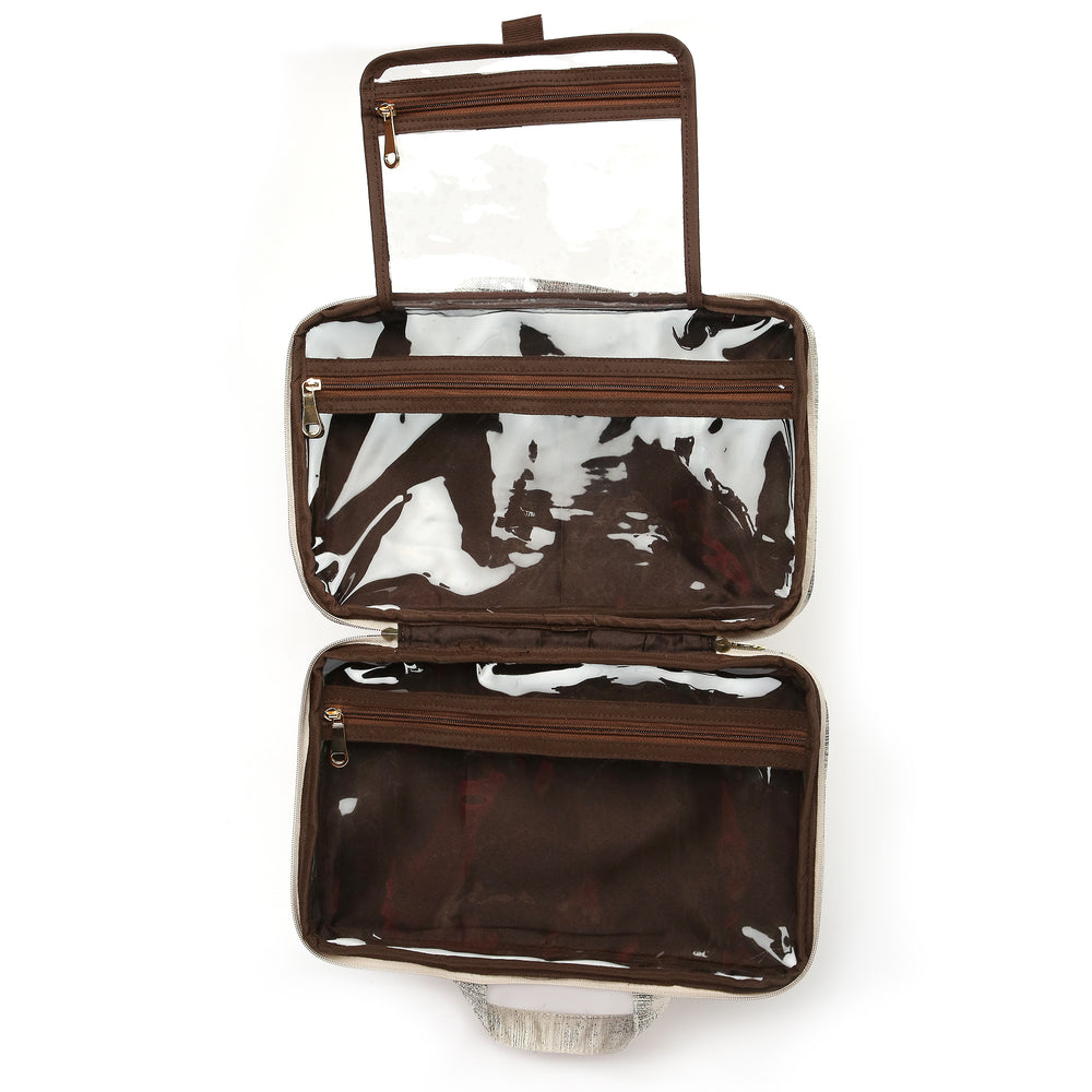 GREY OFF-WHITE VANITY ORGANISER