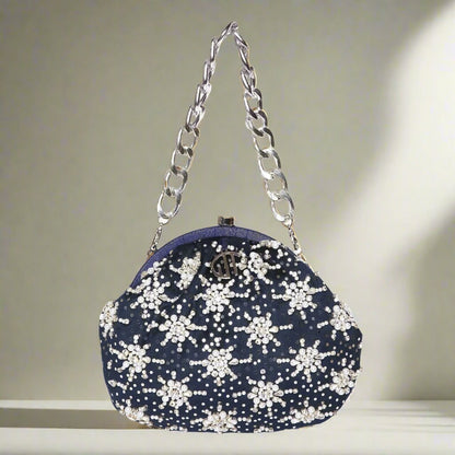 Heer Blue Purse handbag