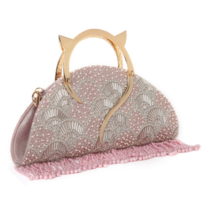Thea Pink Halfmoon handbag