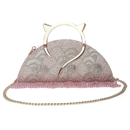 Thea Pink Halfmoon handbag
