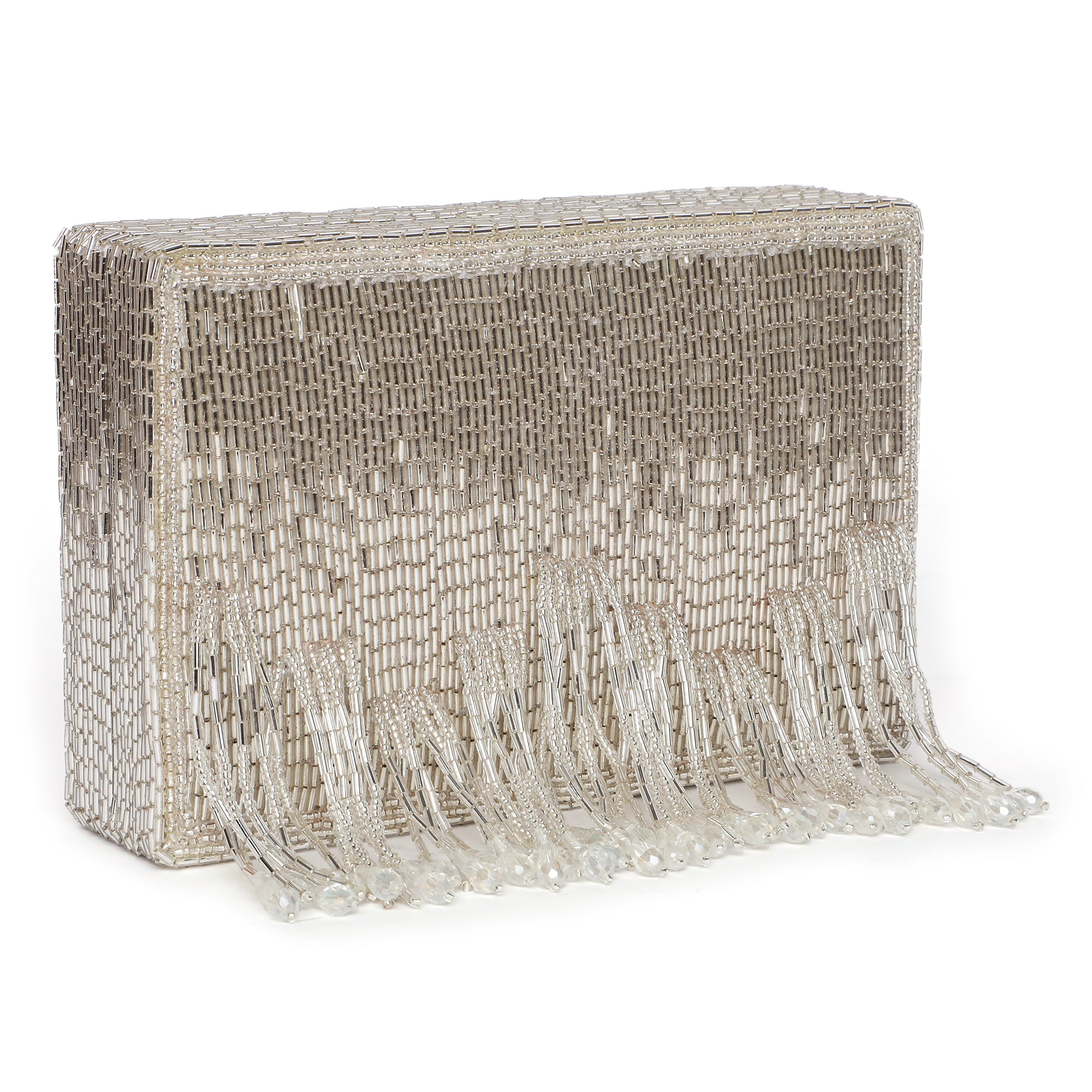 Edie Silver Clutch bag