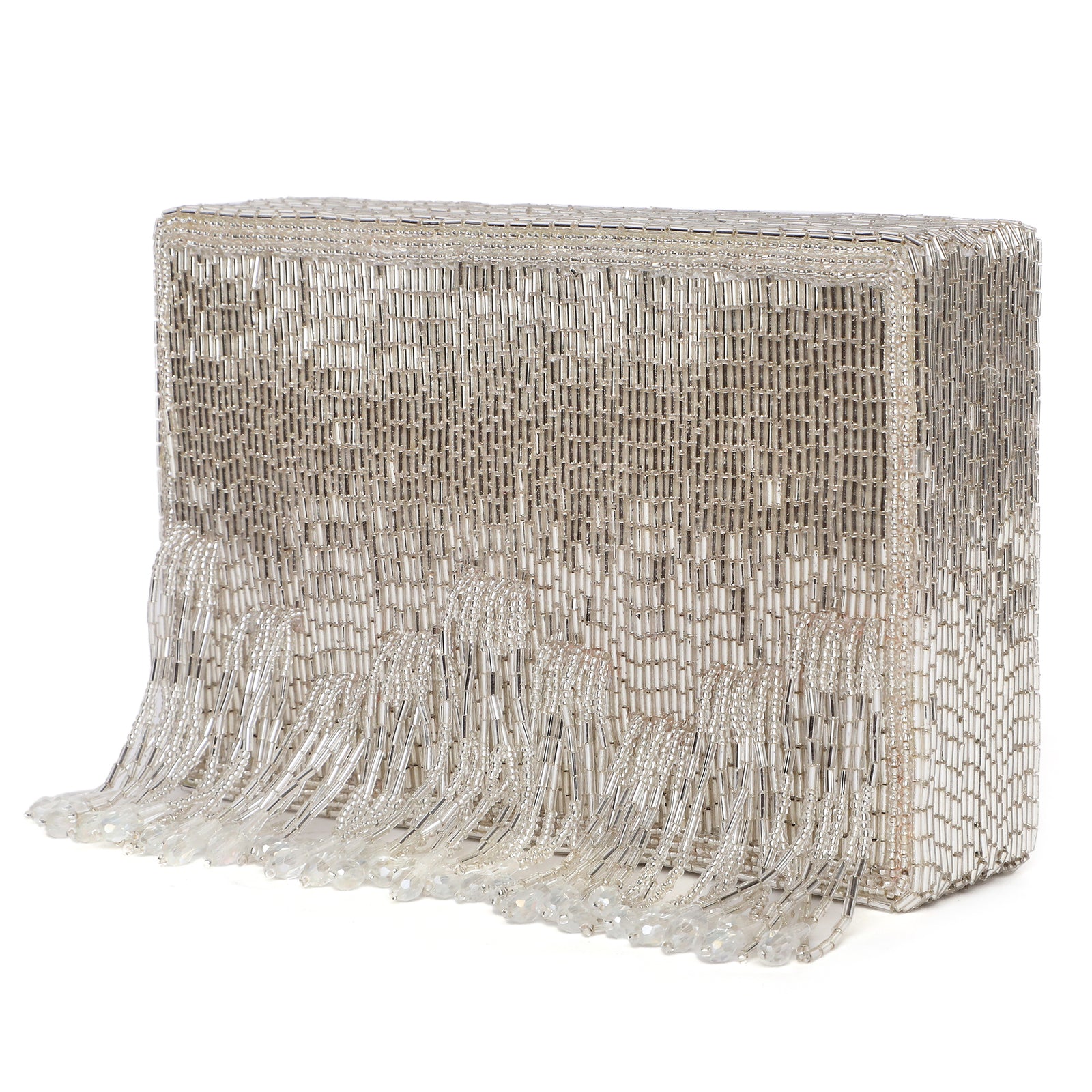 Edie Silver Clutch bag