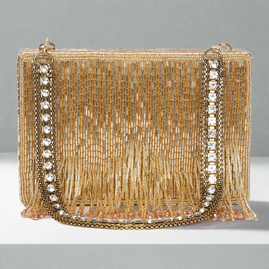 Edie Gold Clutch bag