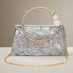 Resin Grey  Clutch Bag