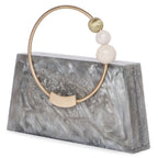 Resin Grey  Clutch Bag