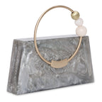 Resin Grey  Clutch Bag
