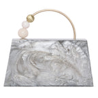 Resin Grey  Clutch Bag
