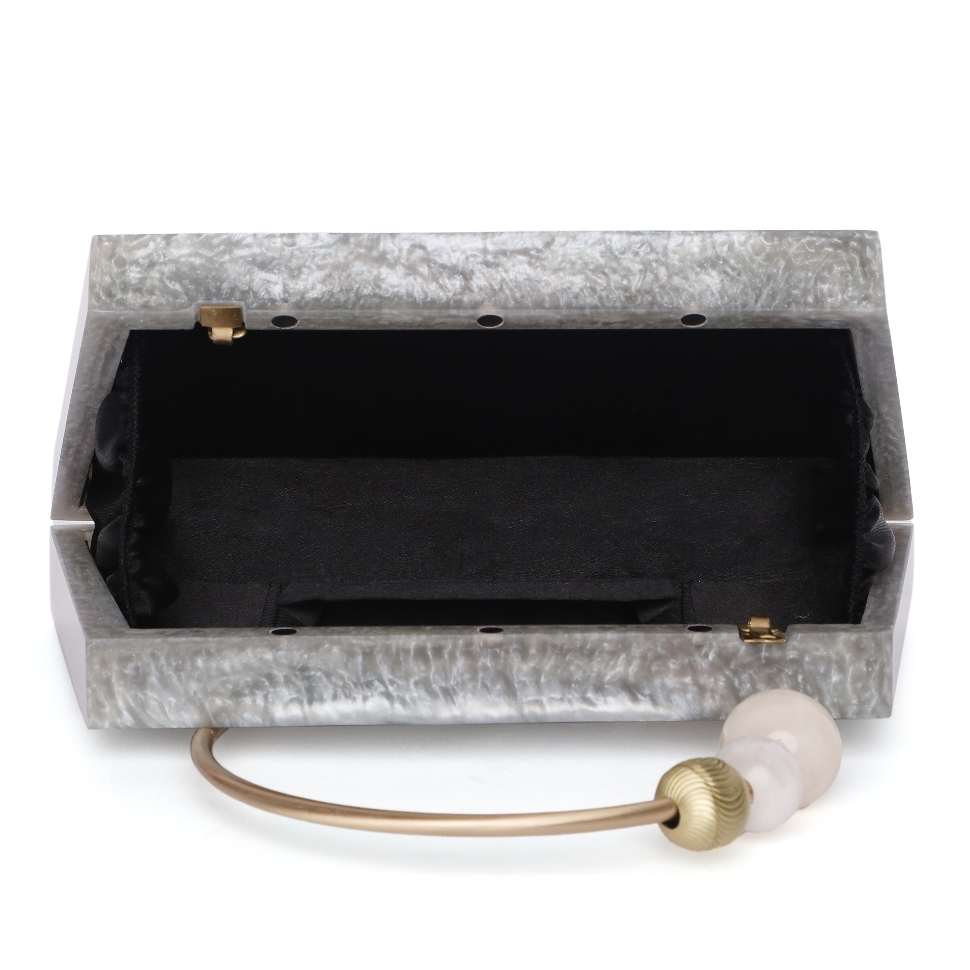 Resin Grey  Clutch Bag