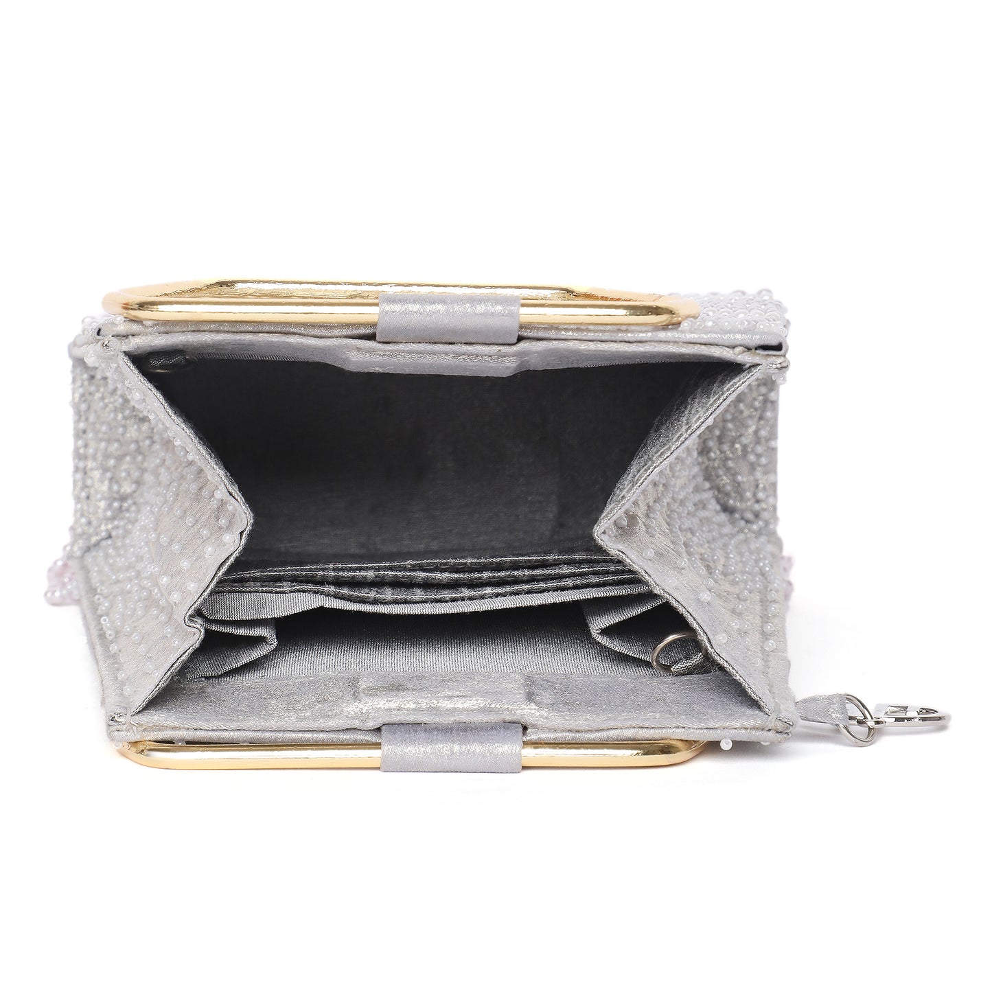 Demi Silver Embellished Handbag
