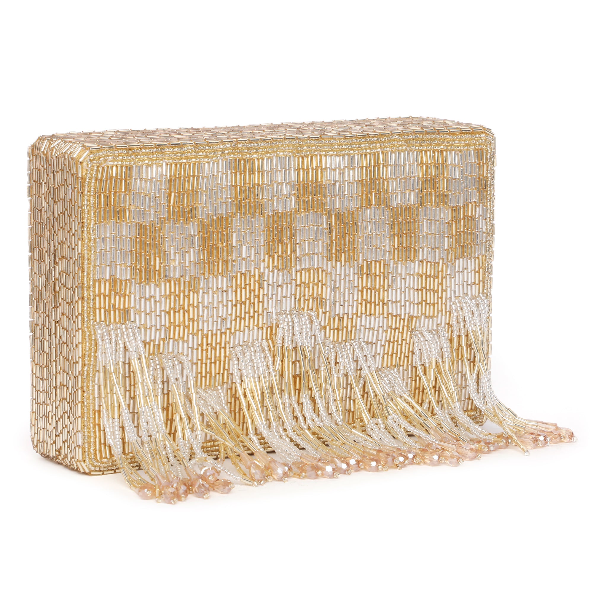 Edie Silver Gold Clutch bag