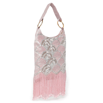 Ira Pink Embellished Handbag
