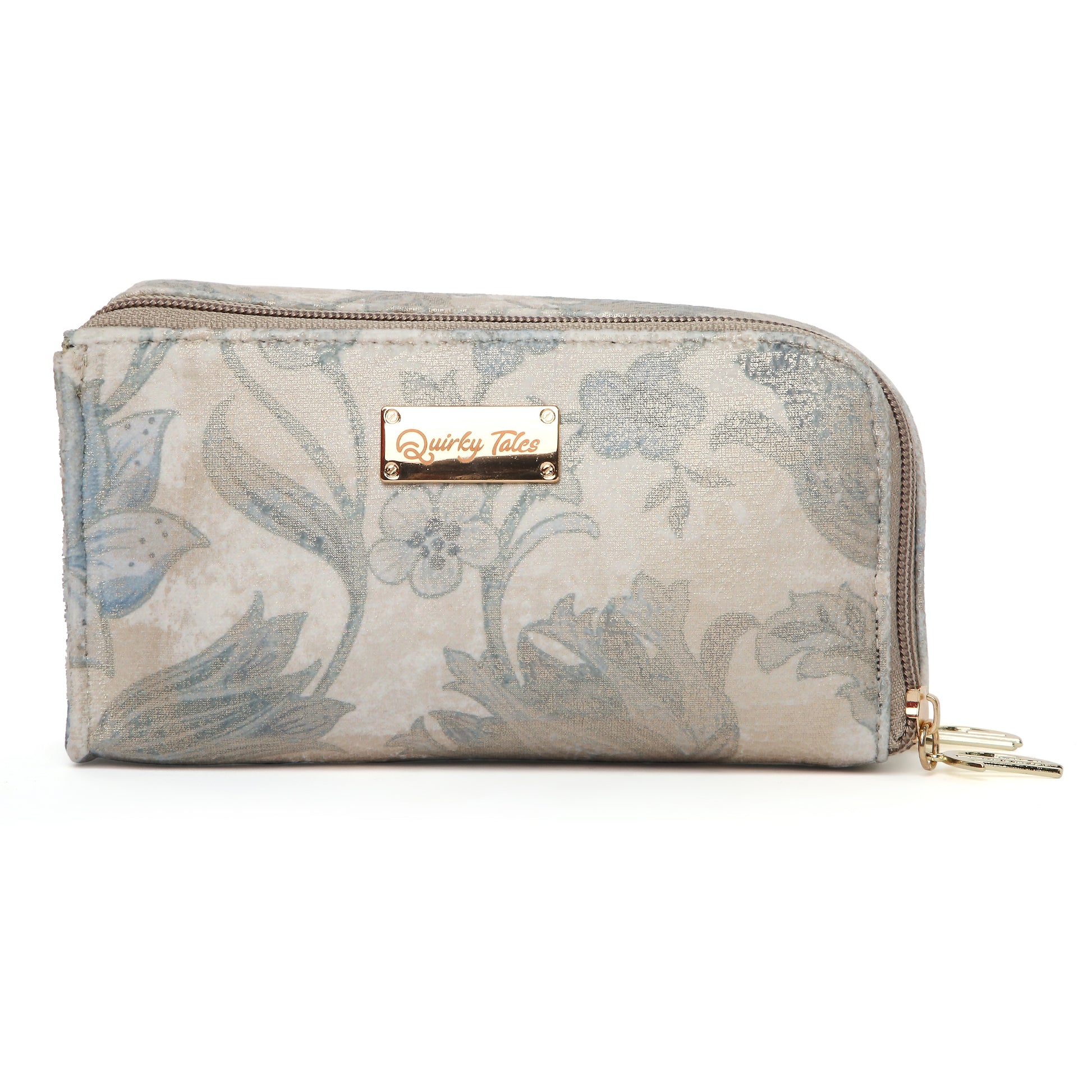 Grey Floral Sunglass Cover