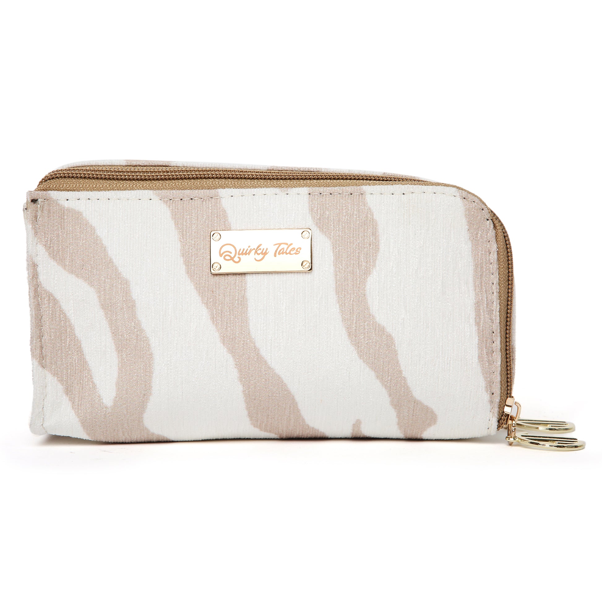 White Brown Zebra Print Sunglass Cover
