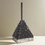 Tiara Black triangle handbag