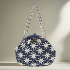 blue vintage purse
