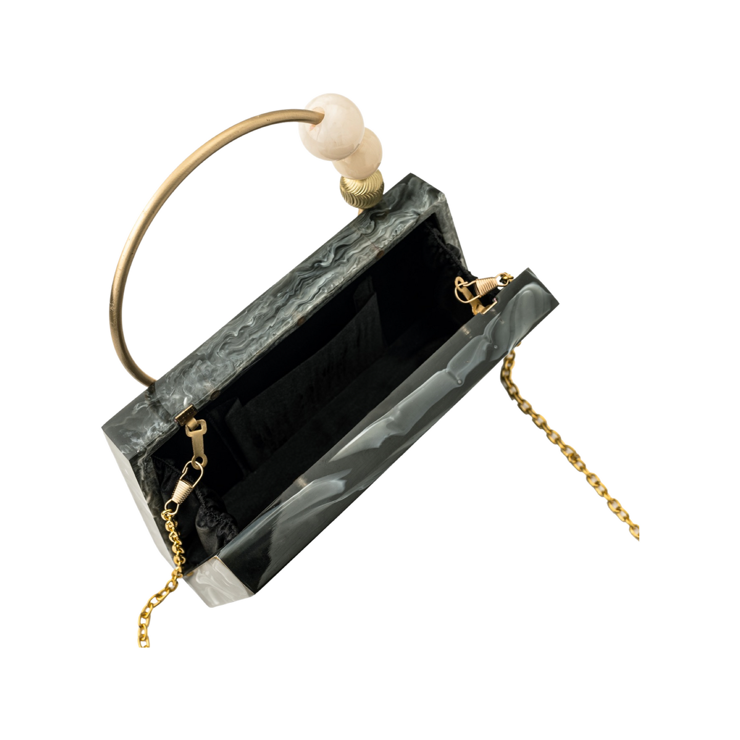 Black Resin Clutch bag