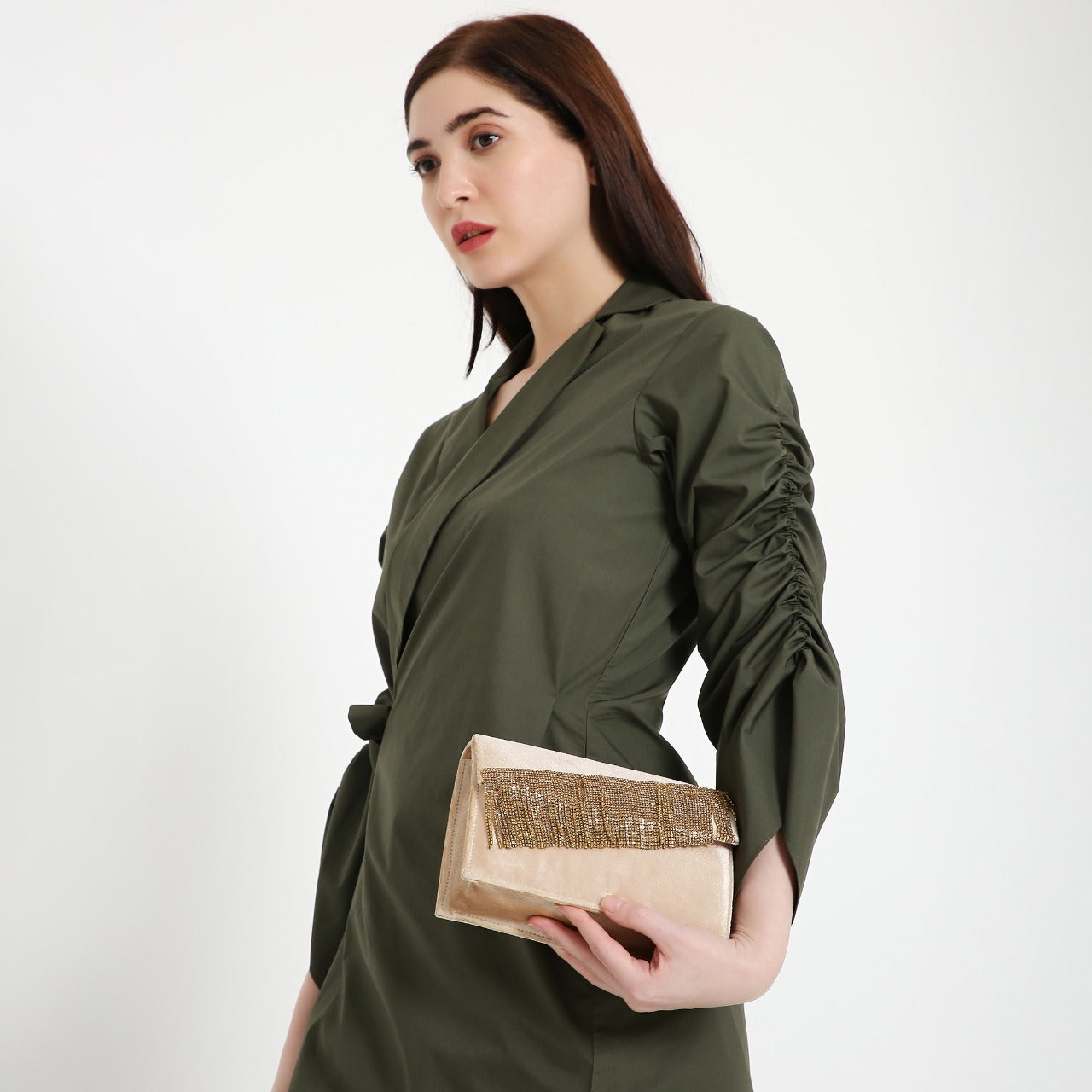 Ivy Gold Velvet handbag