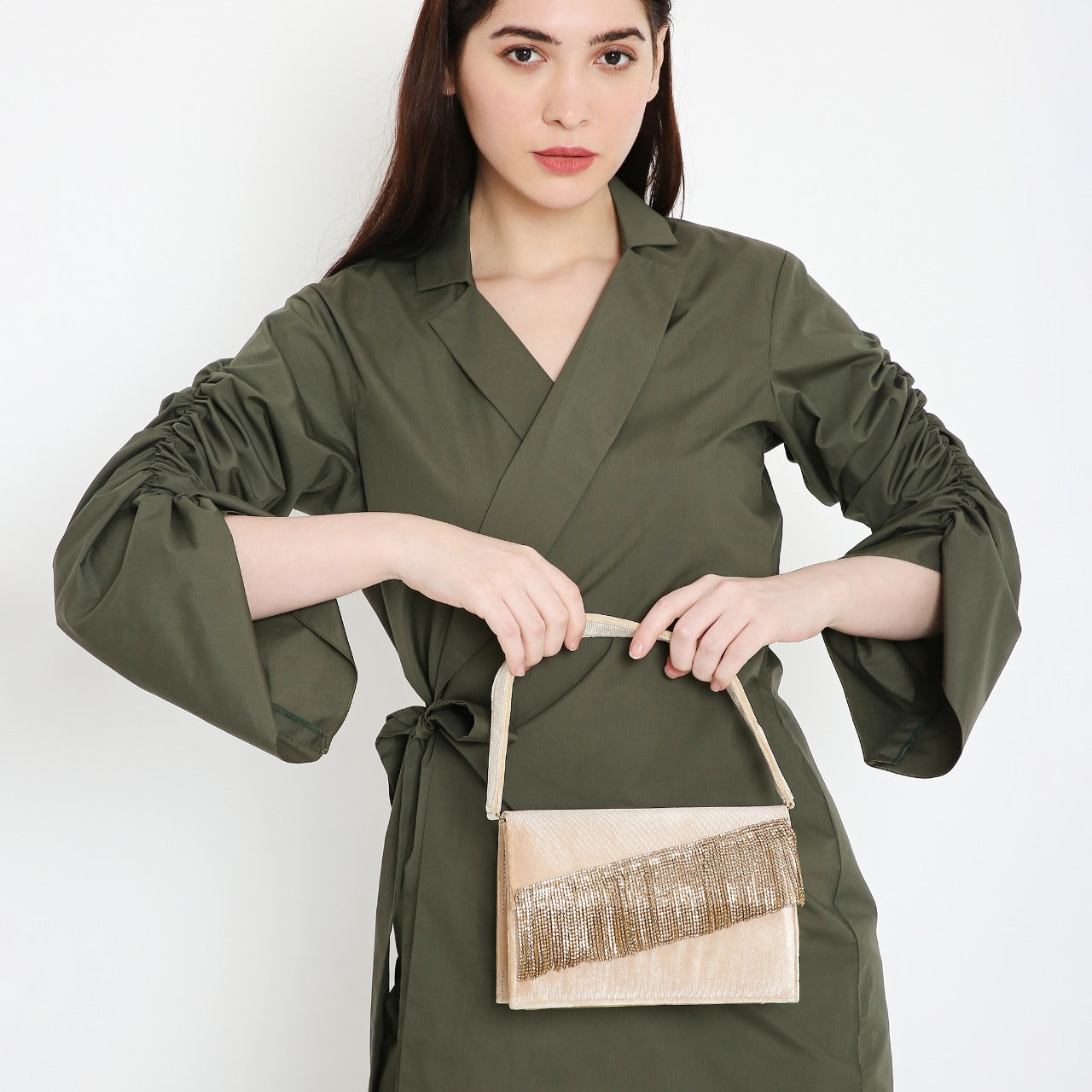 Ivy Gold Velvet handbag