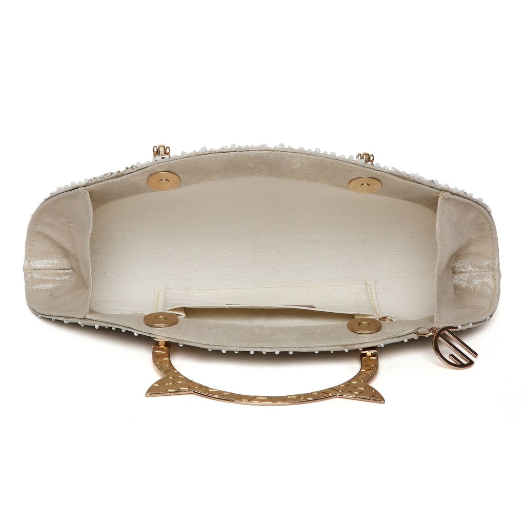 Thea Gold Halfmoon handbag