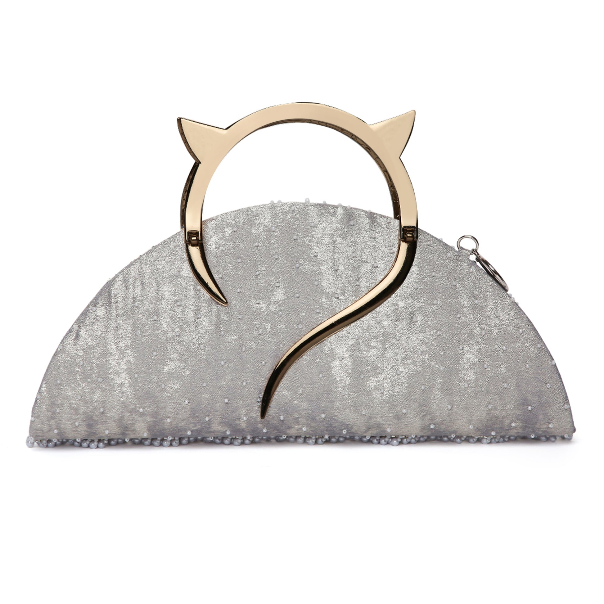 Thea Silver Halfmoon handbag